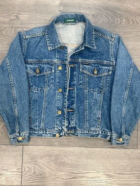 Vintage Giordano Blues Denim Jacket XS Classic Blue Jean Trucker 90s Unisex